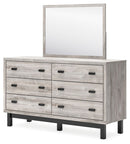 Vessalli - Dresser And Mirror - Gray