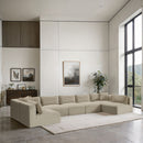 Shaggy - 7 Piece Modular U-Shaped Armless Sectional
