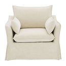 Shane - Chair With 2 Pillows - Beige Linen