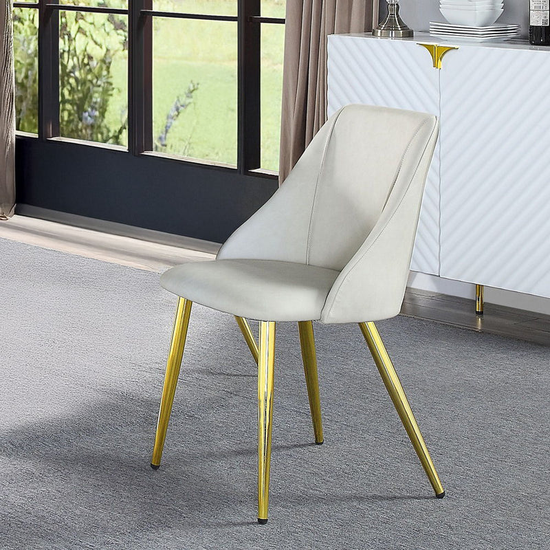 Gaines - Side Chair (Set of 2) - White Synthetic Leather