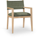 Avon - Linen Textured Performance Fabric Upholstered Dining Arm Chair