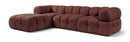 Orin - Velvet 4 Piece Modular Sectional With Chaise