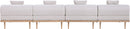Laguna - 4 Piece 142" Upholstered Outdoor Patio Modular Armless Sofa