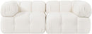 Orin - Velvet Performance Fabric Upholstered 2 Piece Modular Sofa (2 Corner Chairs)