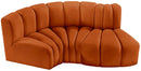 Arc - Velvet 3 Piece Modular L-Shaped Sofa