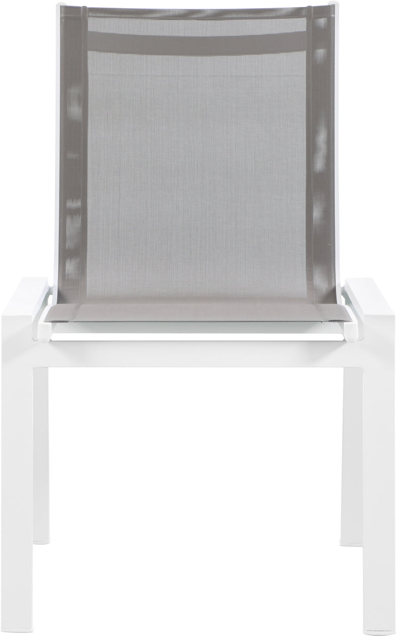 Nizuc - Outdoor Patio Dining Chair With White Frame (Set of 2)