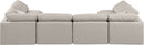Indulge - Linen 6 Piece Modular U-Shaped Sectional
