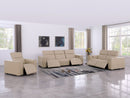 1208 - Leather Reclining Set (Sofa, Loveseat & Chair With 5 Power Recliners)
