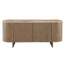 Markku - Console Table With Natural Marble - Oak