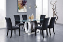 D1628 - 7 Piece Dining Room Set (Dining Table And 6 D03 Dining Chairs) - Black