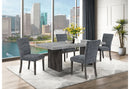 D2410 - 7 Piece Dining Room Set (Dining Table And 6 Dining Chair) - Gray