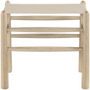 Santos - Faux Leather Upholstered Bench - Natural Frame