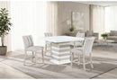 D2507 - 5 Piece Dining Room Set (Bar Table With Hidden Storage In The Base With 4 Bar Stools) - White