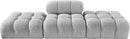 Ames - 3 Piece Boucle Upholstered Modular Sofa With 2 Backless Seats