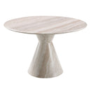 Ogin - Round Dining Table - Marble Print & Natural