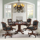 Turk - 5 Piece Dining And Game Table Set - Tobacco