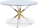 Mercury - Glass Dining Table - Pearl Silver