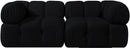 Orin - Velvet Performance Fabric Upholstered 2 Piece Modular Sofa (2 Corner Chairs)