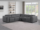 1224 - 5-Piece L-Shaped Sectional Sofa In With 3 Power Recliners & Power Headrests