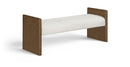 Hickory - Fabric Upholstered Bench - Brown Frame
