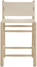 Santos - Upholstered Counter Stool With Stained Natural Base