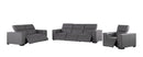 1208 - Leather Reclining Set (Sofa, Loveseat & Chair With 6 Power Recliners)