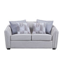 Mahler II - Loveseat With 4 Pillows - Beige Linen