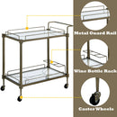 Aditya - Serving Cart - Mirrored & Antique Brass