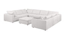1100 - 9-Piece U-Shaped Sectional In Italian Fabric - Pearl