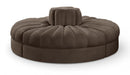 Rummi - Round Velvet Performance Fabric Upholstered 4 Piece Modular Sofa