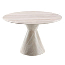 Ogin - Round Dining Table - Marble Print & Natural