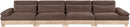 Turin - Chenille Fabric Upholstered Modular Sectional - Brown