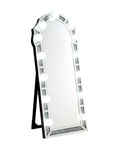 Noralie - 63" Accent Floor Mirror - Mirrored & Faux Diamonds