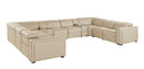 1224 - 10-Piece U-Shaped Sectional Sofa In With 4 Power Recliners & Power Headrests