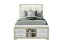Madison / Emma - 4 Piece Full Bedroom Set (Full Bed, Dresser, Mirror And Chest) - Natural / White
