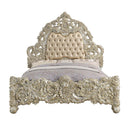 Sorina - Eastern King Bed - Synthetic Leather & Antique Gold