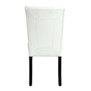 Hussein - Side Chair (Set of 2) - White Synthetic Leather & Black
