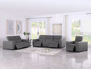 1208 - Leather Reclining Set (Sofa, Loveseat & Chair With 5 Power Recliners)
