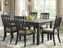 Tyler Creek - Rectangular Dining Room Table - Black / Gray