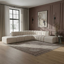 Arc - Boucle Fabric 7 Piece Corner Modular Sofa