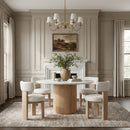 Atelier - Vegan Leather Upholstered Dining Chair (Set of 2) - Painted Natural Frame