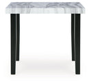 Mervannie - Square Dining Room Counter Table - Gray / Black