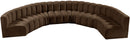 Arc - Velvet 8 Piece U-Shaped Modular Sofa