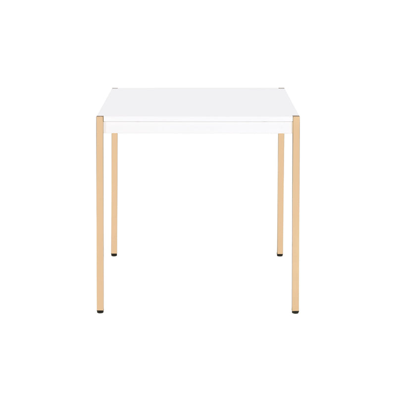 Otrac - End Table - White & Gold