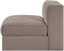 Rummi - Velvet Performance Fabric Upholstered Modular Armless Chair