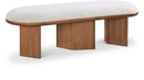 Wilshire - Bench With Brown Base - Cream