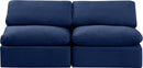 Indulge - Velvet 2 Seat Modular Armless Sofa