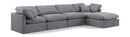 Indulge - Velvet 5 Piece Modular Sectional With Chaise