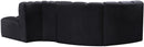Arc - Velvet 4 Piece L-Shaped Modular Sofa