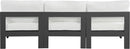 Nizuc - Outdoor Patio 3 Seat Armless Modular Sofa With Gray Frame